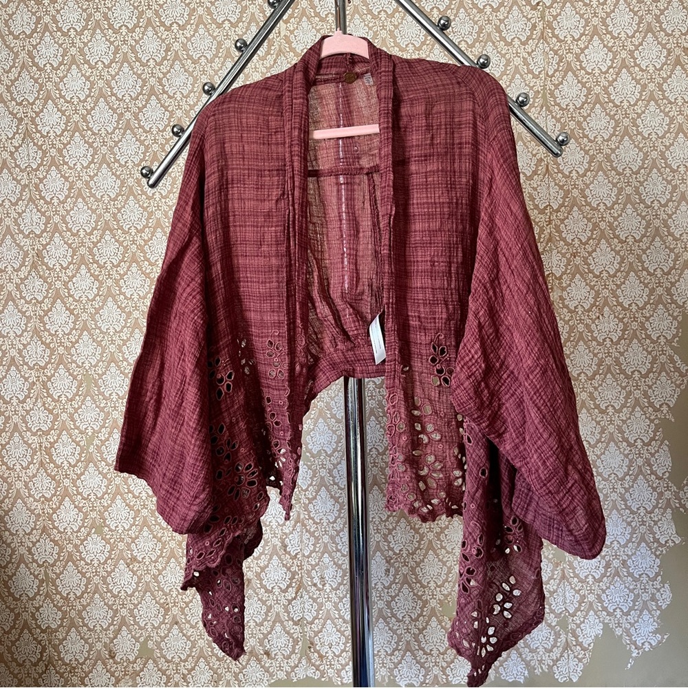 Free People One Gauzy Boho Cardigan